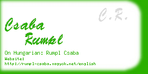 csaba rumpl business card